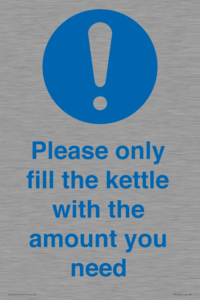Please only fill the kettle with the amount you need